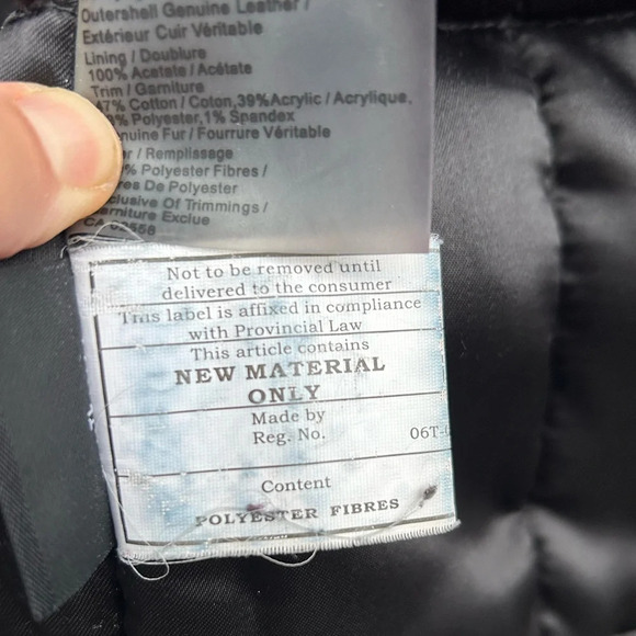 Danier Leather Winter Parka, size XXS - Picture 14 of 14